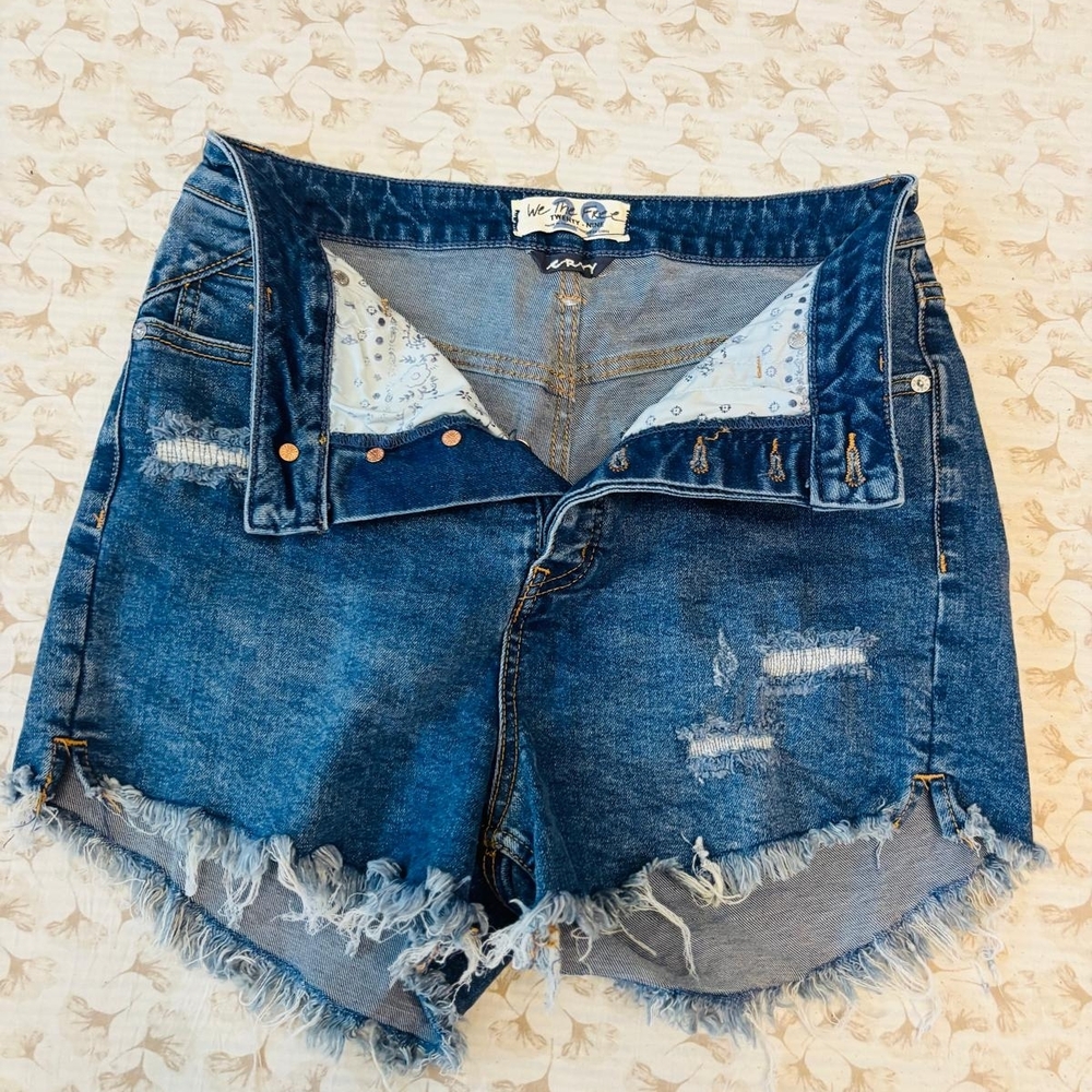 We The Free Distressed Blue Jean Shorts